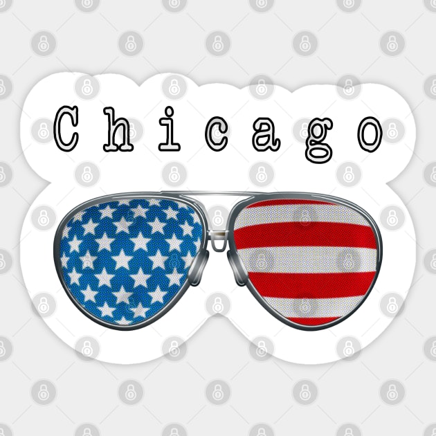 AMERICA PILOT GLASSES CHICAGO Sticker by SAMELVES